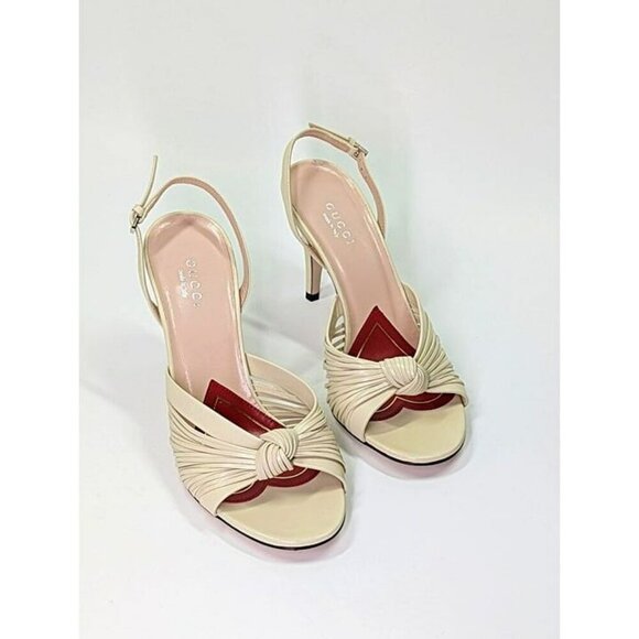 Gucci Crawford Women's Leather Slingback Sandal Women's Size 36 (MSRP $690) - Picture 4 of 11